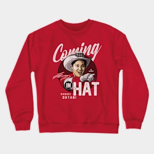 Shohei Ohtani Los Angeles A Coming In Hat Crewneck Sweatshirt